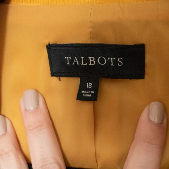 Gorgeous Mustard Talbots Cotton Corduroy Blazer - Picture 4 of 6